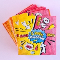 Салфетки бумажные &laquo;С днём рождения&raquo;, super party, однослойные, 24х24 см, набор 50 шт.