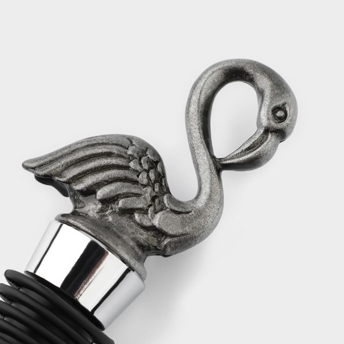 Пробка для бутылки Magistro &laquo;Фламинго&raquo;, 11 см, цвет серебристый