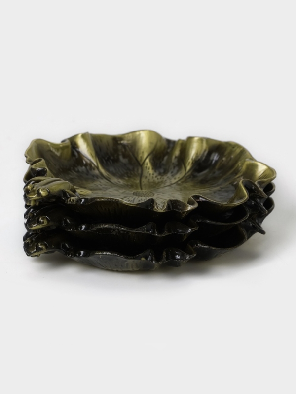 Подставка для чашек и благовоний для чайной церемонии, набор 3 штуки, 9.8 х 8.6 х 1.2 см