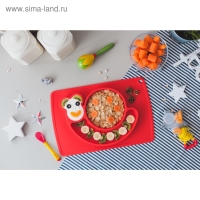 Ниблер &laquo;Жирафик&raquo;, с силиконовой сеточкой, цвет жёлтый/красный