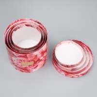 Набор шляпных коробок для цветов 4 в 1, упаковка подарочная, &laquo;Нежные цветы&raquo;, 14 х 13 см - 20 х 17,5 см