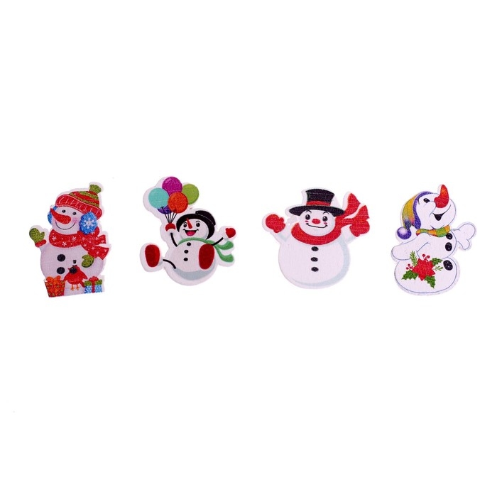 Набор для декора &laquo;Снеговики&raquo; 24 шт., МИКС