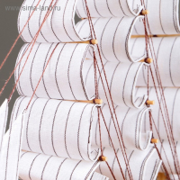 Корабль сувенирный средний &laquo;Фрея&raquo;, борта синие, 33х31х5 см , микс