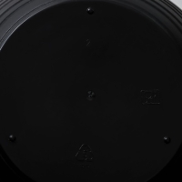 Горшок для цветов с поддоном &laquo;Дуэт&raquo;, 1,5 л, пластиковый, чёрно-белый