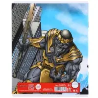 Тетрадь в линейку 18 листов, 5 видов МИКС, обложка мелованный картон, &laquo;Мстители&raquo;