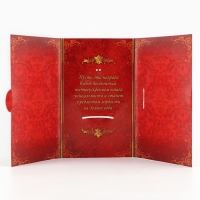 Медаль на открытке &laquo;Золотой сын&raquo;, d=7 см.