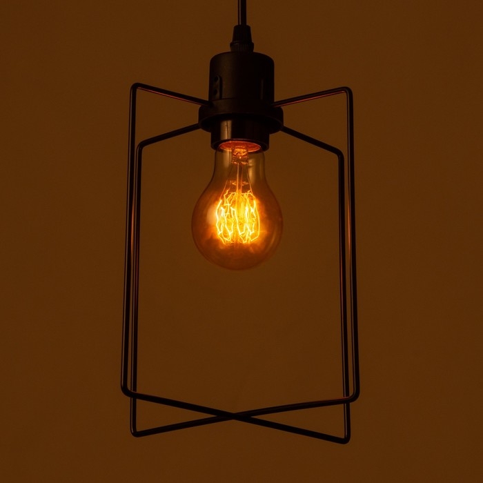 Светильник ЭкономСвет "Фламент" 1x40Вт E27 черный 16х16х26-78 см.