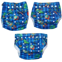 Многоразовый подгузник &laquo;Космос&raquo;, 3-15 кг, цвет синий, Крошка Я