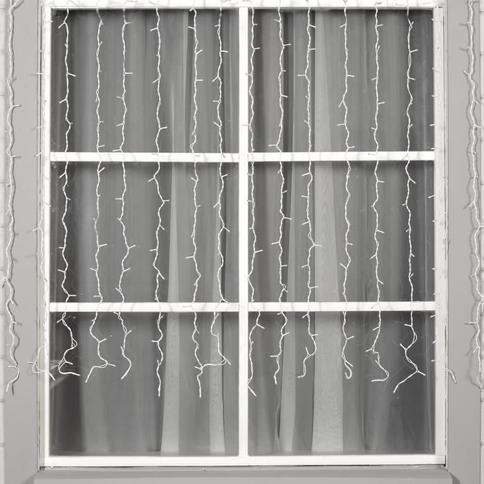 Гирлянда &laquo;Занавес&raquo; 2 &times; 1.5 м, IP44, УМС, белая нить, 360 LED, свечение белое, 220 В