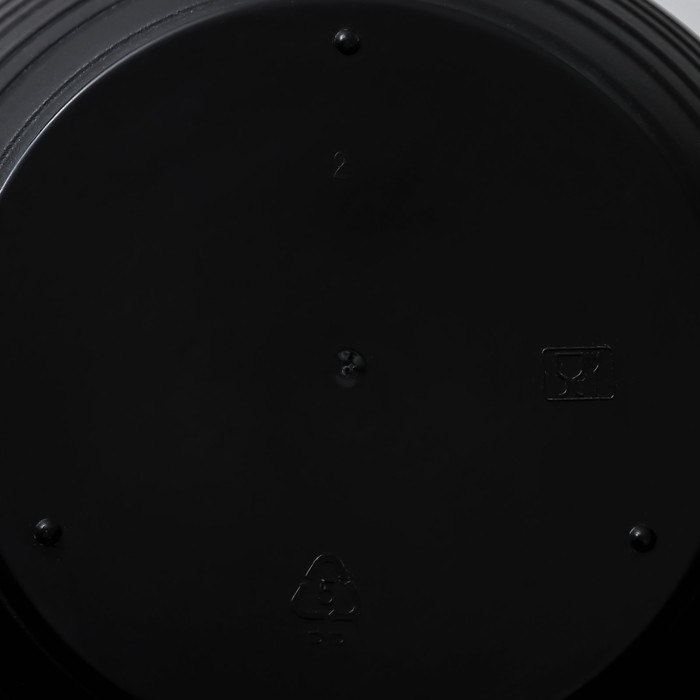 Горшок для цветов с поддоном &laquo;Дуэт&raquo;, 1,5 л, пластиковый, чёрно-белый