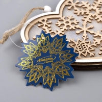 Ёлочная игрушка &laquo;Сердце в снежинках&raquo;, от батареек, свечение тёплое белое