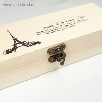 Шкатулка дерево под роспись "Эйфелева башня" 3,5х19,2х7,2 см