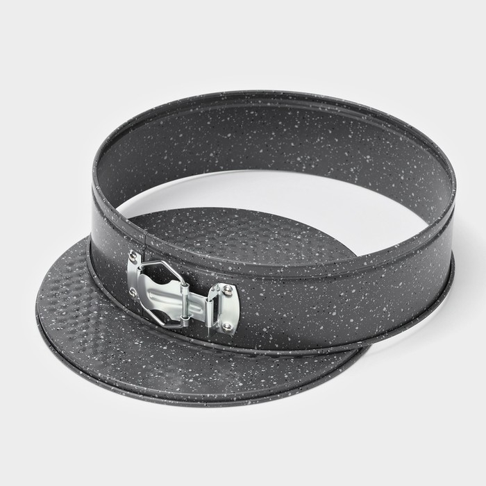 Форма Доляна для выпечки Элин &laquo;Мрамор&raquo;, 24&times;6,5 см, съёмное дно, антипригарное покрытие, цвет серый