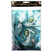 Алмазная мозаика с полным заполнением на холсте &laquo;Кот&raquo;, 15 х 21 см