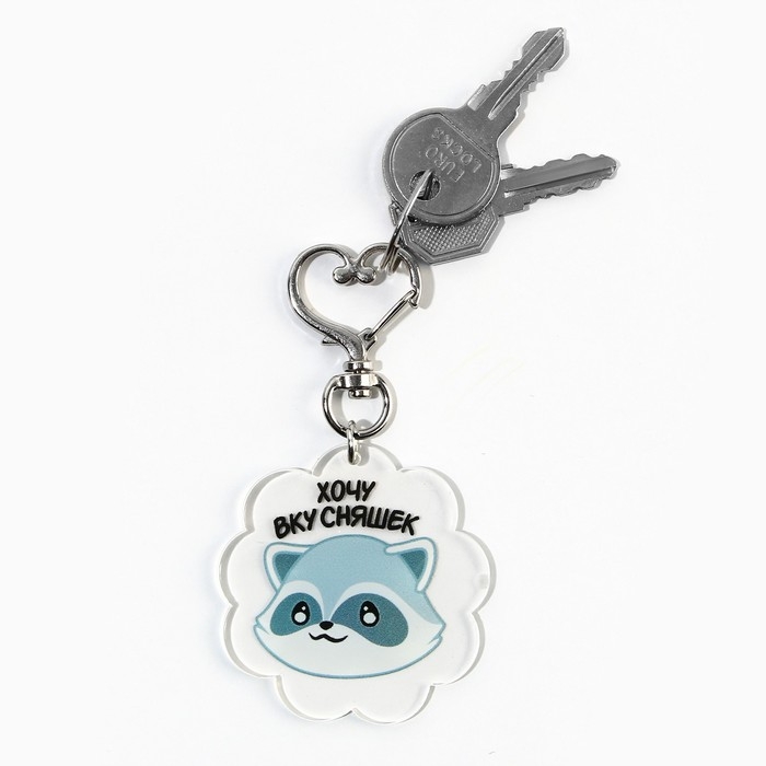 Брелок для ключей акриловый &laquo;Енот&raquo;, 5 х 4,9 см