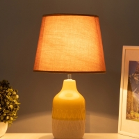 Настольная лампа "Анабелла" 1х15Вт Е14 желтый/бежевый 25х25х41см