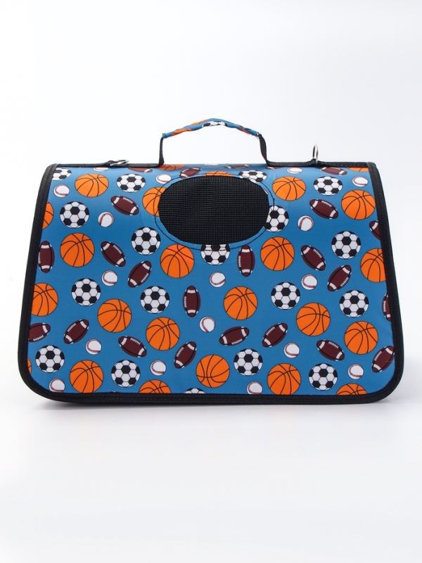 Сумка - переноска для животных "Спорт", размер L, 53 х 21 х 29 см, голубая