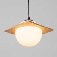 Светильник BayerLux ЭКО "Лакки" 1х40Вт Е27 черный/коричневый 23х23х100см