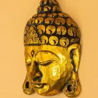 Сувенир интерьерный &laquo;Будда&raquo;, 16&times;6&times;22 см, дерево, золото
