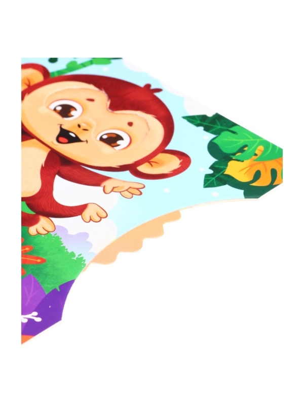 Книга картонная с колёсиком "Обезьянка ищет друга", 12 стр.