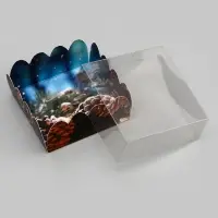 Коробка для печенья, кондитерская новогодняя упаковка, &laquo;С Новым годом!&raquo;, 7&times;7&times;3 см