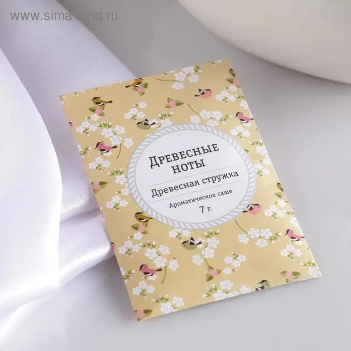 Аромасаше "Древесные ноты", древесная стружка, вес 7 г, размер 7&times;10.5 см