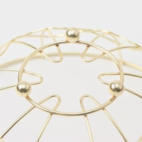 Фруктовница Доляна &laquo;Солнце&raquo;, 23&times;23&times;9 см, цвет золотой