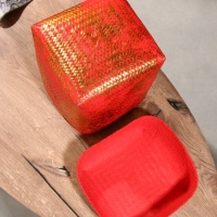 Корзинка плетеная "Голден" 25х25х30 см, розовый