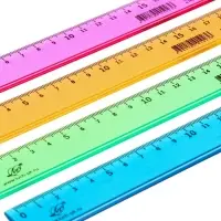 Линейка 20 см "Луна", прозрачная, тонированная, МИКС