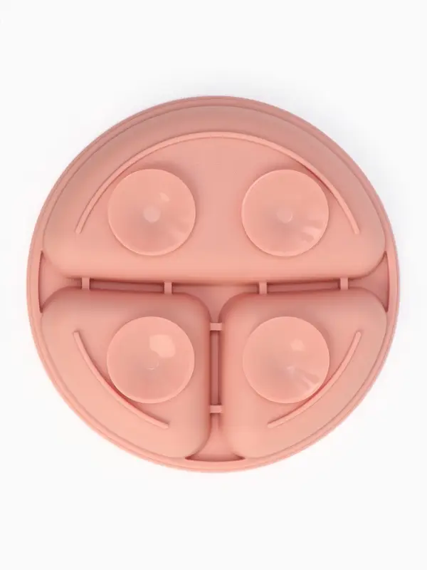 Тарелка детская секционная, 3 секции, розовый, Mum&Baby