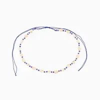 Ожерелье "Халия" длина 35 см, цв. синий