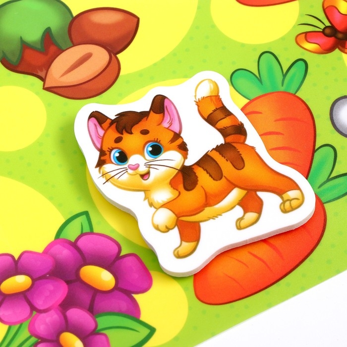 Игра на липучках &laquo;Кто что ест?&raquo; с мягкими деталями