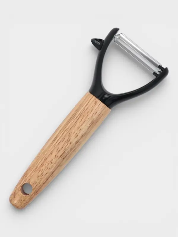 Овощечистка Magistro, 17&times;7&times;2.5 см, нержавеющая сталь, ручка каучук, бежевая, чёрная