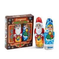 Шоколадные фигурки новогодние &laquo;Дед Мороз и Снегурочка&raquo;