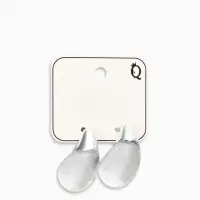 Серьги "Капли Бо", цвет прозрачный белый в серебре