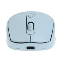 Мышь WELLMADE M03, беспроводная, оптическая, 1200 dpi, голубая