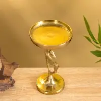 Подсвечник "Зимняя сказка" 10х10х17,5 см, алюминий, золотой