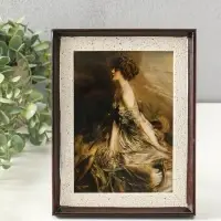 Фоторамка полистоун 13х18 см "Классика" под дерево 21,5х16,5х2,5 см