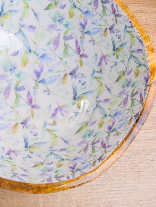 Салатник "Оттенки сирени" дерево манго 29х29х11 см