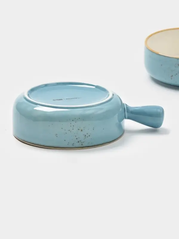 Кокотницы Magistro &laquo;Церера&raquo;, набор 2 шт., 500 мл, d=15 см, фарфор, голубые