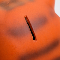 Копилка "Кот с метлой" рыжий, 24х20х28см