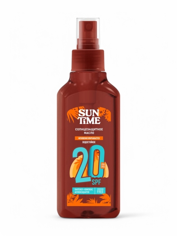 Масло солнцезащитное Sun Time SPF-20 водостойкое, 160 мл