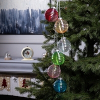 Гирлянда &laquo;Нить-гроздь&raquo; 60 см, нить прозрачная, &laquo;Красочные шары&raquo;, 30 LED, 4.5 В, батарейки ААх3 (нет в комплекте), свечение тёплое белое