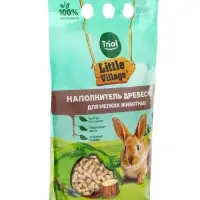 Наполнитель для мелких животных древесный 6мм, 3л, серия LITTLE VILLAGE