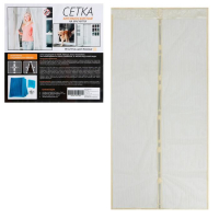 Сетка антимоскитная для дверей, 90 &times; 210 см, на магнитах, цвет бежевый