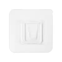 Держатель настенный, 2 шт, ТУНДРА, с клейкой поверхностью, 60х60х10 мм, прозрачный