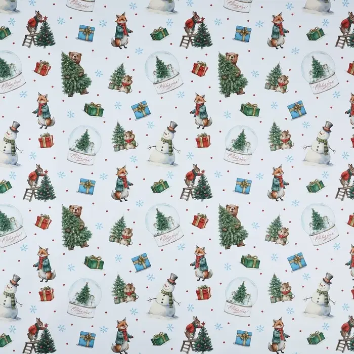Упаковочная бумага на новый год крафтовая &laquo;Новогоднее настроение&raquo;, 70 х 100 см