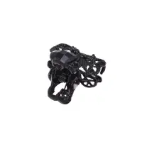 Крабик для волос &laquo;Чёрный ажур&raquo;, цветок, 2.3 см