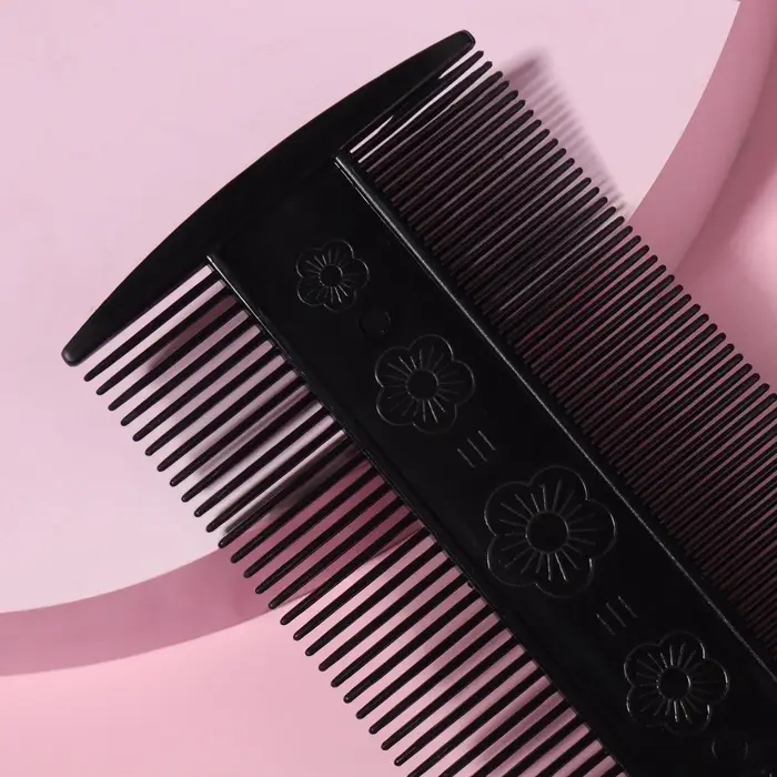 Расчёска двусторонняя, 9&times;5(&plusmn;1) см, чёрная