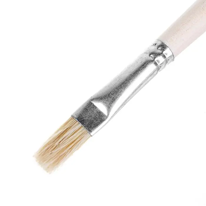 Кисть для рисования, Щетина плоская № 8 (ширина обоймы 8 мм; длина волоса 16 мм), деревянная ручка, Calligrata